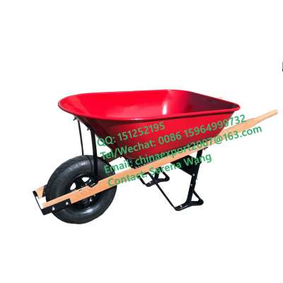 Big Capacity Heavy Duty Steel Wheel Barrow with Wooden Frame  WH7808