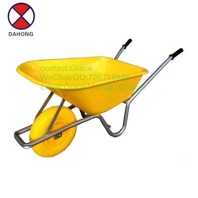 100L capacity wheelbarrow for garden heavy duty wheelbarrow plastic style wheelbarros Puncture proof wheel free make logo