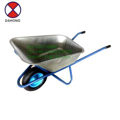 WB6433 110L capacity galvanized power wheelbarrow for farm construction wheelbarrow building wheel barrow farm tools