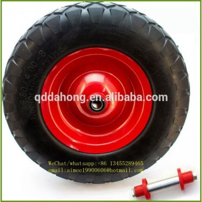 16''inch wheelbarrow wheels pu foam tyre qingdao factory