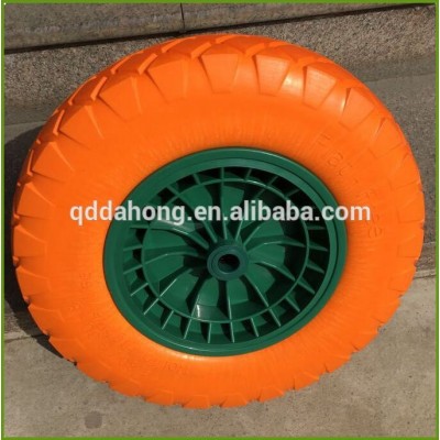 4.00-8 hard PU wheel low price solid wheel barrow tyre qingdao manufacturer